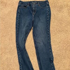 Old Navy Extra High-Rise Straight Jeans in Blue